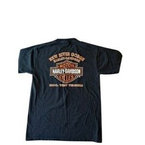 Harley Davidson New River Gorge Hico West Virginia Graphic T-Shirt Black Mens L